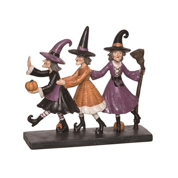 Transpac Resin 10 In Multicolor Halloween Walking Witches Figurine