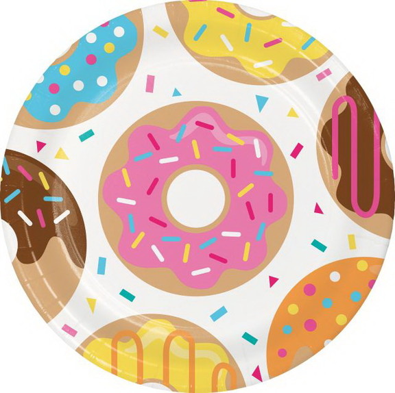 Creative Converting 322296 Donut Time Dinner Plate...