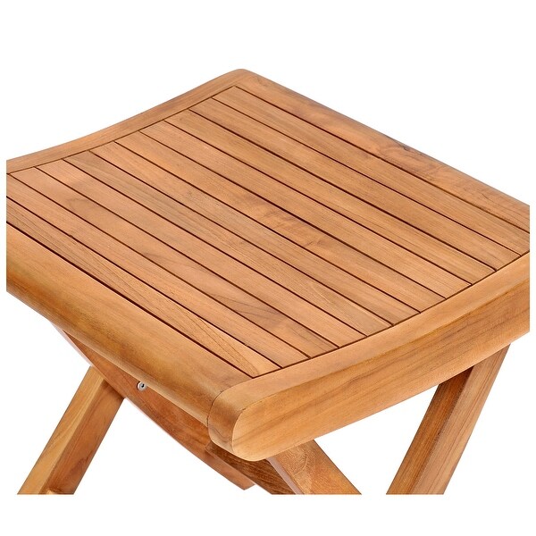 Chic Teak Italy Teak Wood Outdoor Footstool / Side Table，made from AGrade Teak Wood