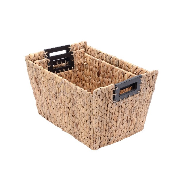 Hastings Home Rectangular Handmade Wicker Baskets Natural Set Of 2