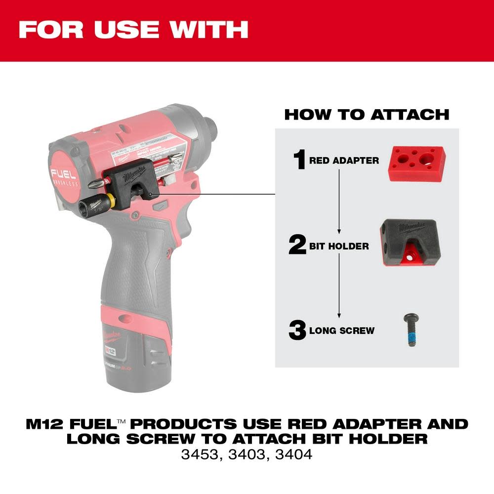 Milwaukee M18/M12 Bit Holder Accessory ;