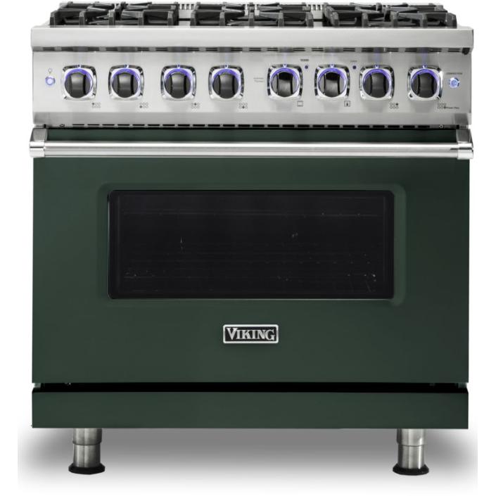 Viking 36-inch Freestanding Gas Range with Elevation Burners VGR7362-6BBF