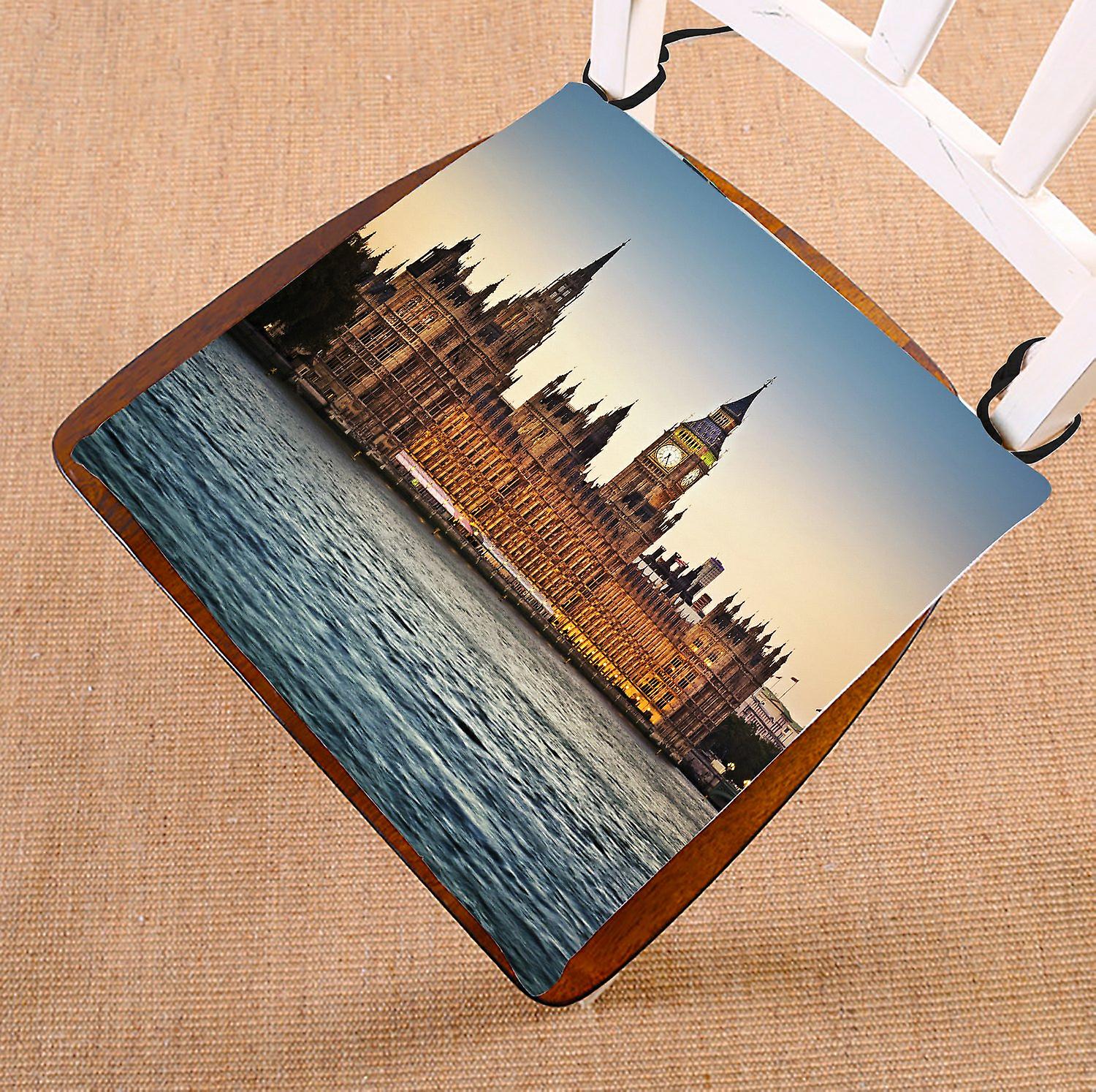 Cityscape Chair Pad， Houses Of Parliament And Big Ben In Westminster At Dusk， London Seat Cushion Chair Cushion Floor Cushion 50x50 Cm