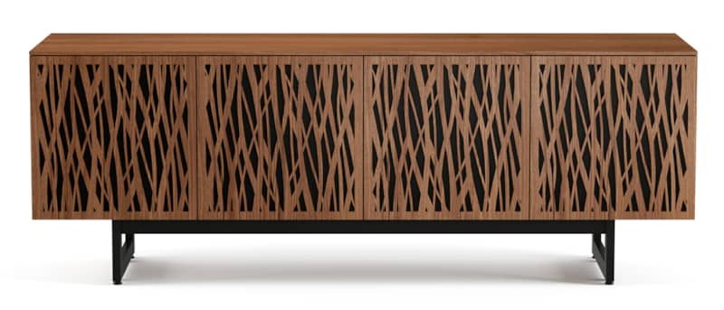 BDI Elements Wheat Natural Walnut Media with Quad-Width Storage Cabinet