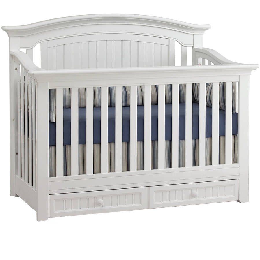 Suite Bebe Winchester 4-in-1 Convertible Crib, White Finish