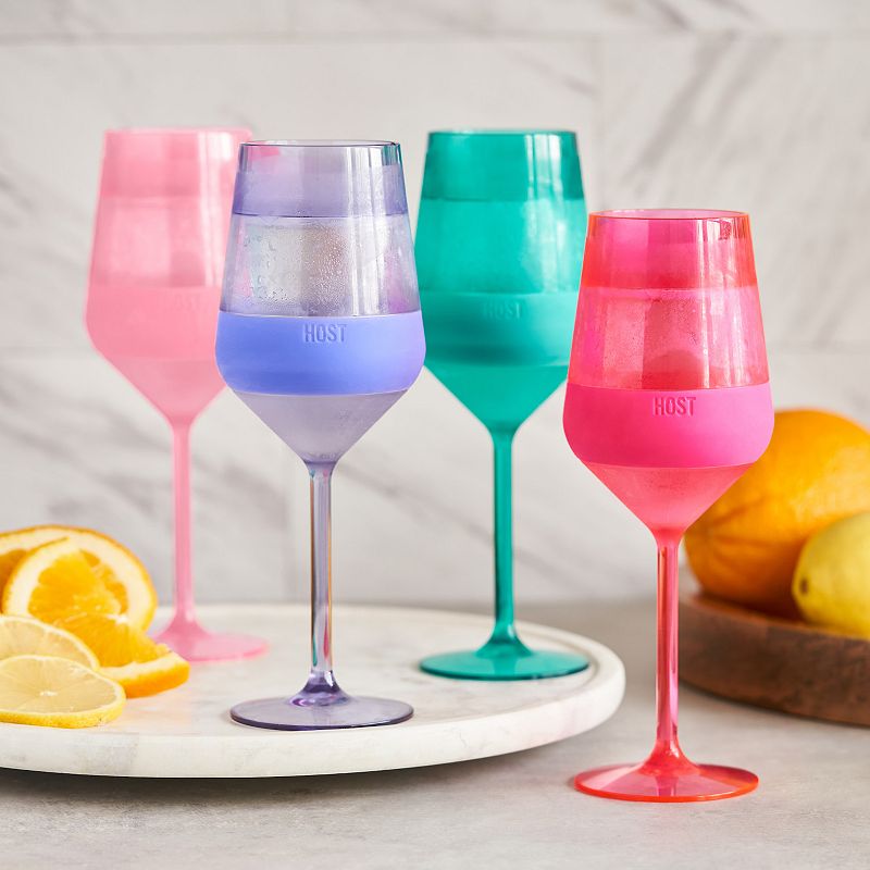 Wine FREEZE Stemmed  in Tinted Set (set of 4) by HOST