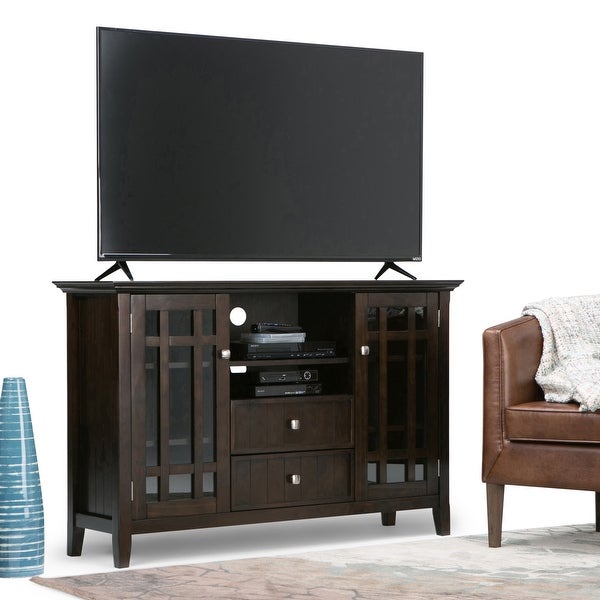 WYNDENHALL Freemont 53-in. Dark Tobacco Solid Wood TV Stand - 53