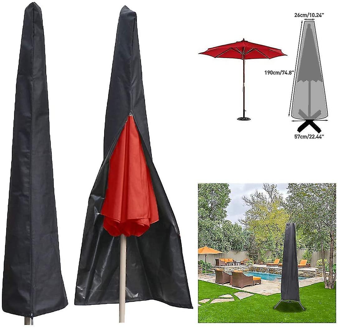 Umbrella Covers，waterproof and Uv-resistant 600d Patio Umbrella Zipper Cover