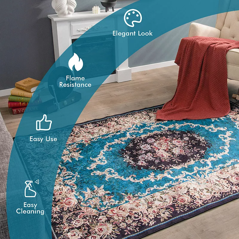 Area Rug with Non-Shedding Surface and Anti-slip Bottom - Small