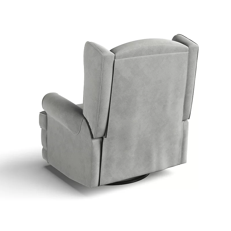 Storkcraft Serenity Wingback Upholstered Recliner Glider