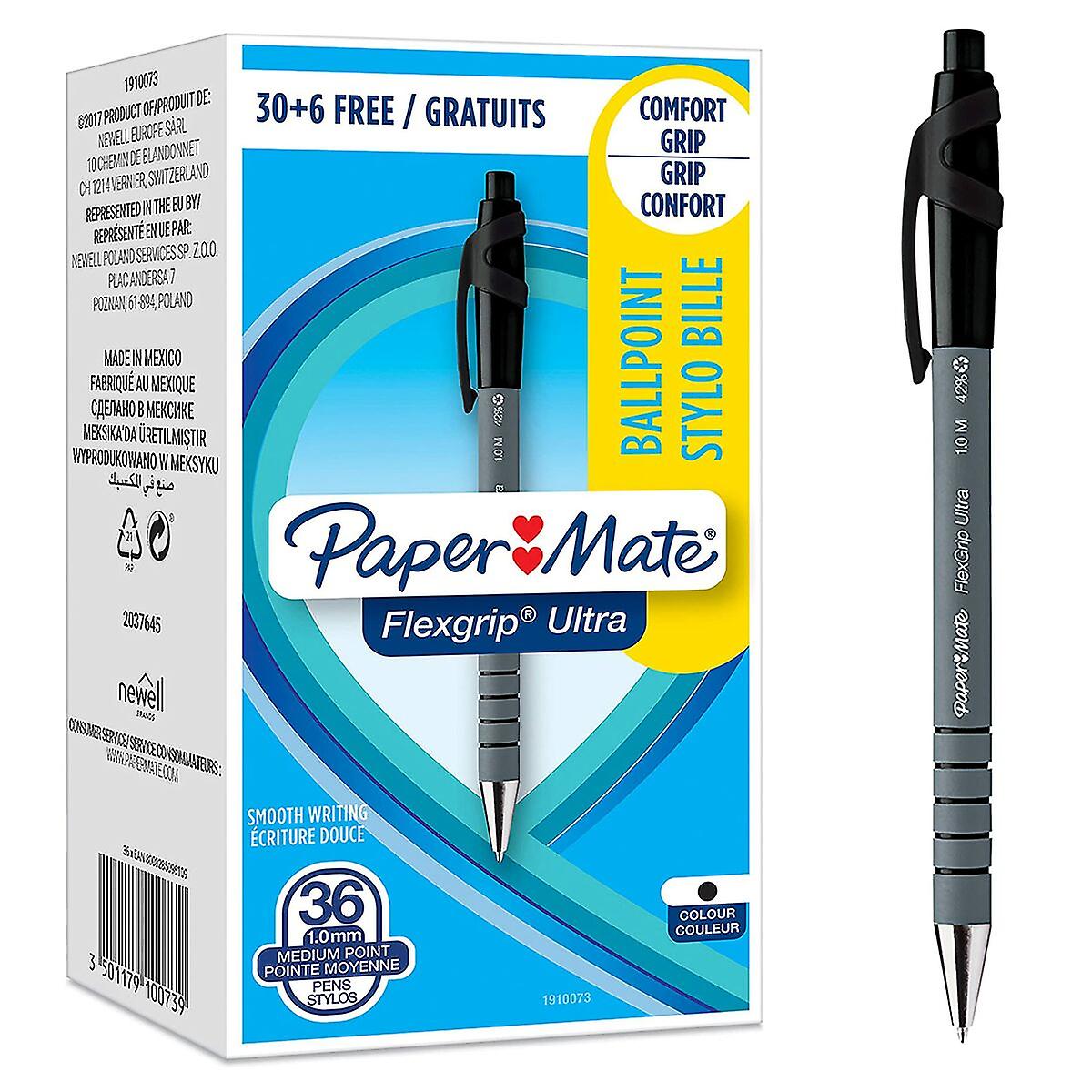 Pen Paper Mate Flexgrip Ultra ST Black 1 mm (36 Units)