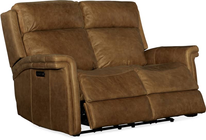 Hooker Furniture Living Room Poise Power Recliner Loveseat With Power Headrest