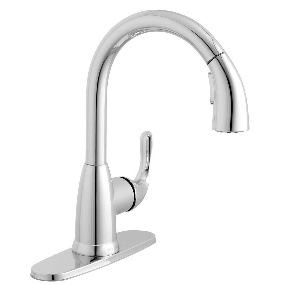 Glacier Bay Dylan Single-Handle Pull-Down Sprayer Kitchen Faucet in Polished Chrome HD67551-1501