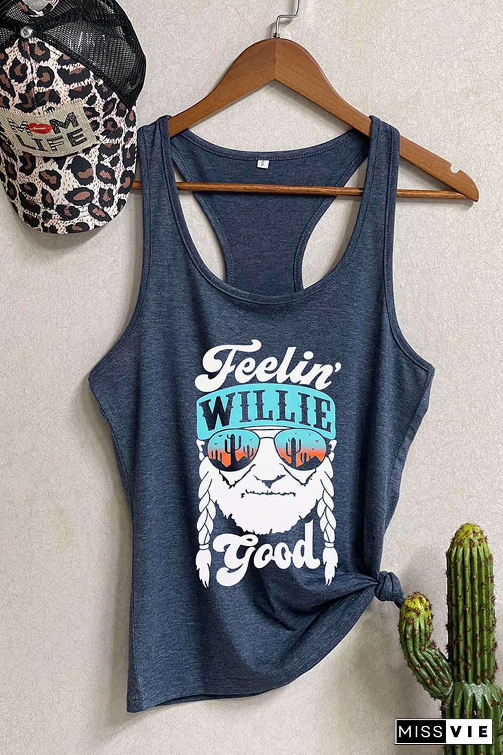 Feelin Good Print Sleeveless Tank Top Wholesale