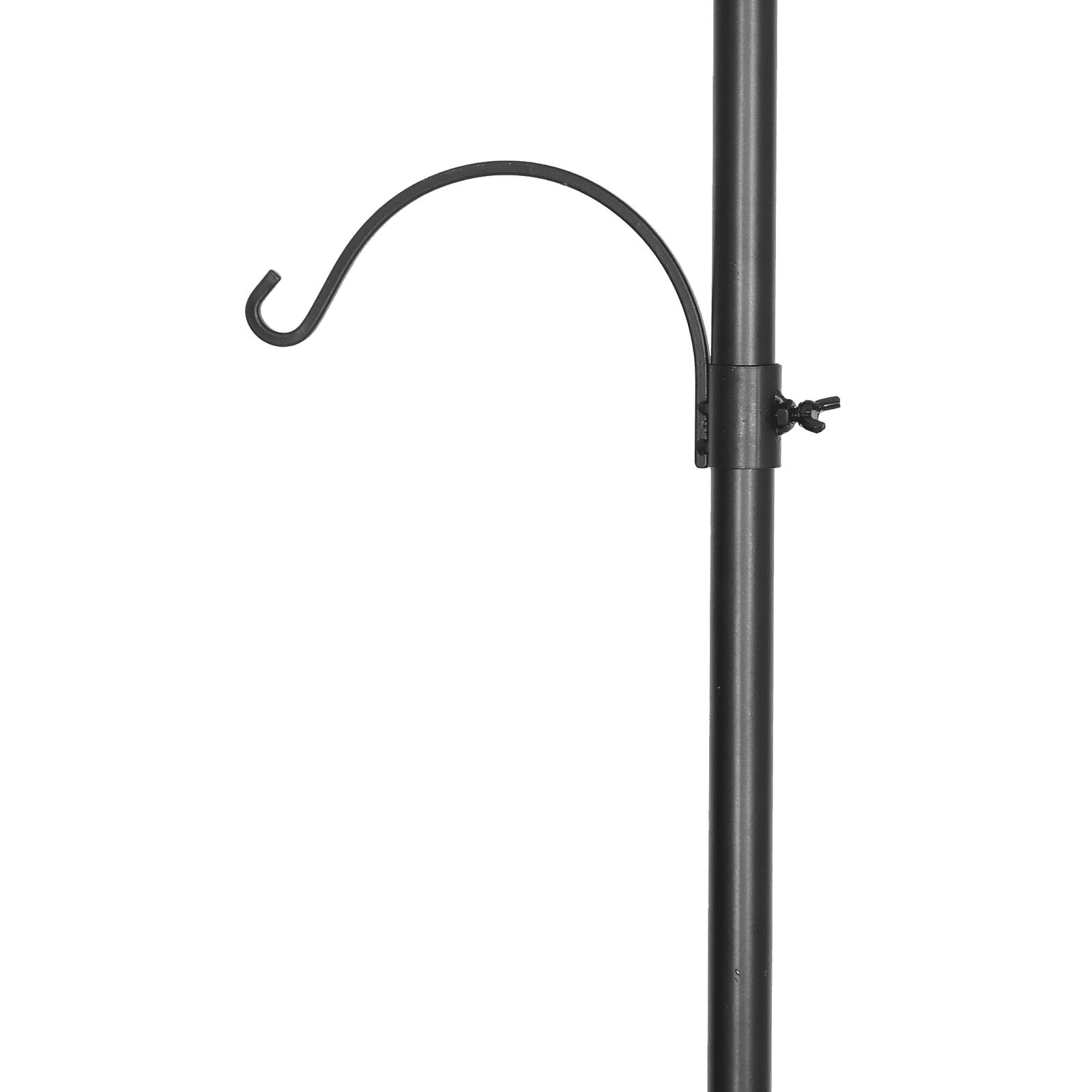 ZenStyle Bird Feeder Station Kit Bird Feeder Pole for Outside with Hangers 5 Prongs Design Black