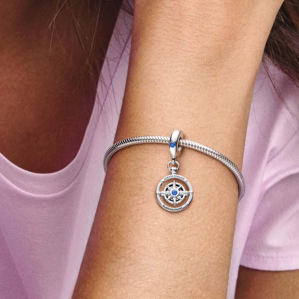 PANDORA  Spinning Compass Dangle Charm