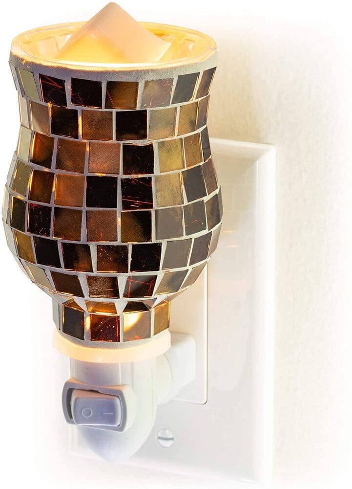 Mosaic Glass Plug-In Fragrance Wax Melt Warmer (Radiant Sienna)