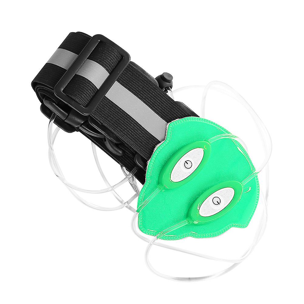 Safety Reflective Vest Belt Stripe Straps Led Light For Night Running Jogging Biking Green