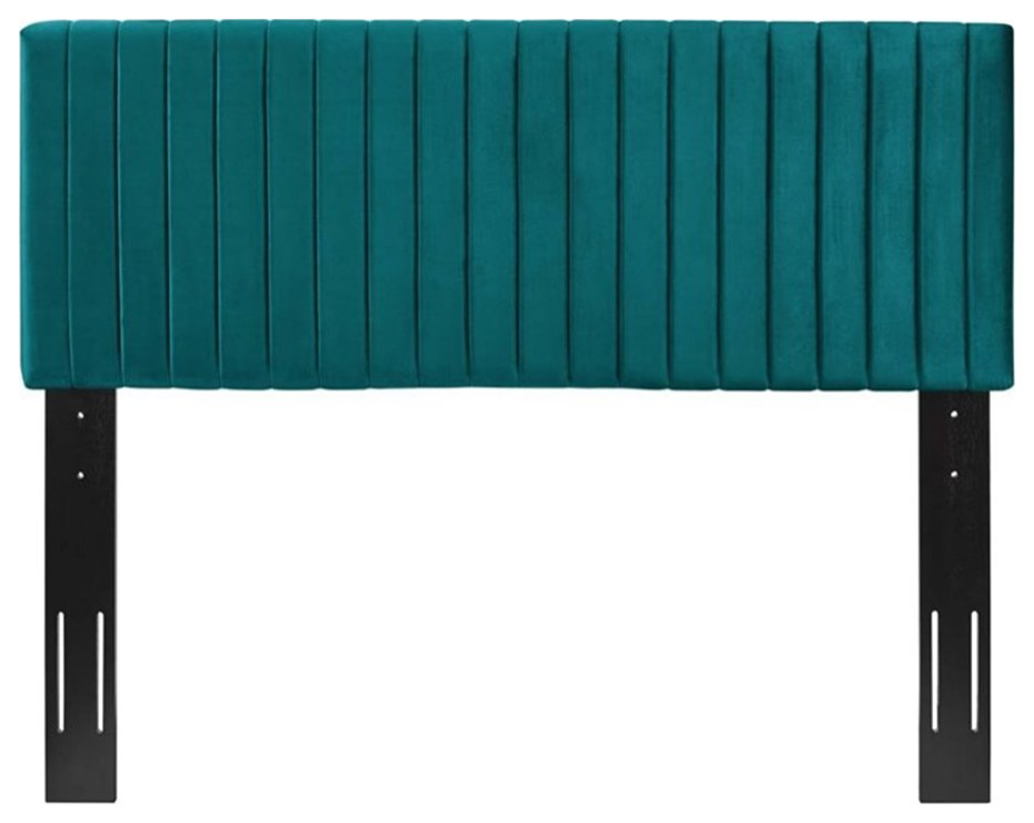 Modway Keira Velvet Full Queen Headboard in Teal   Contemporary   Headboards   by Homesquare  Houzz