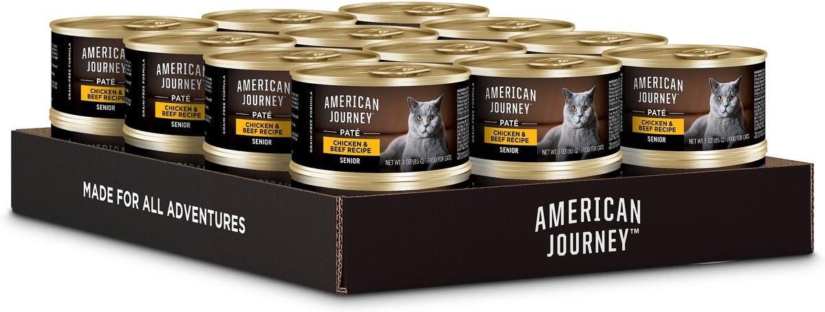 American Journey Senior Pate Chicken and Beef Recipe Canned Cat Food