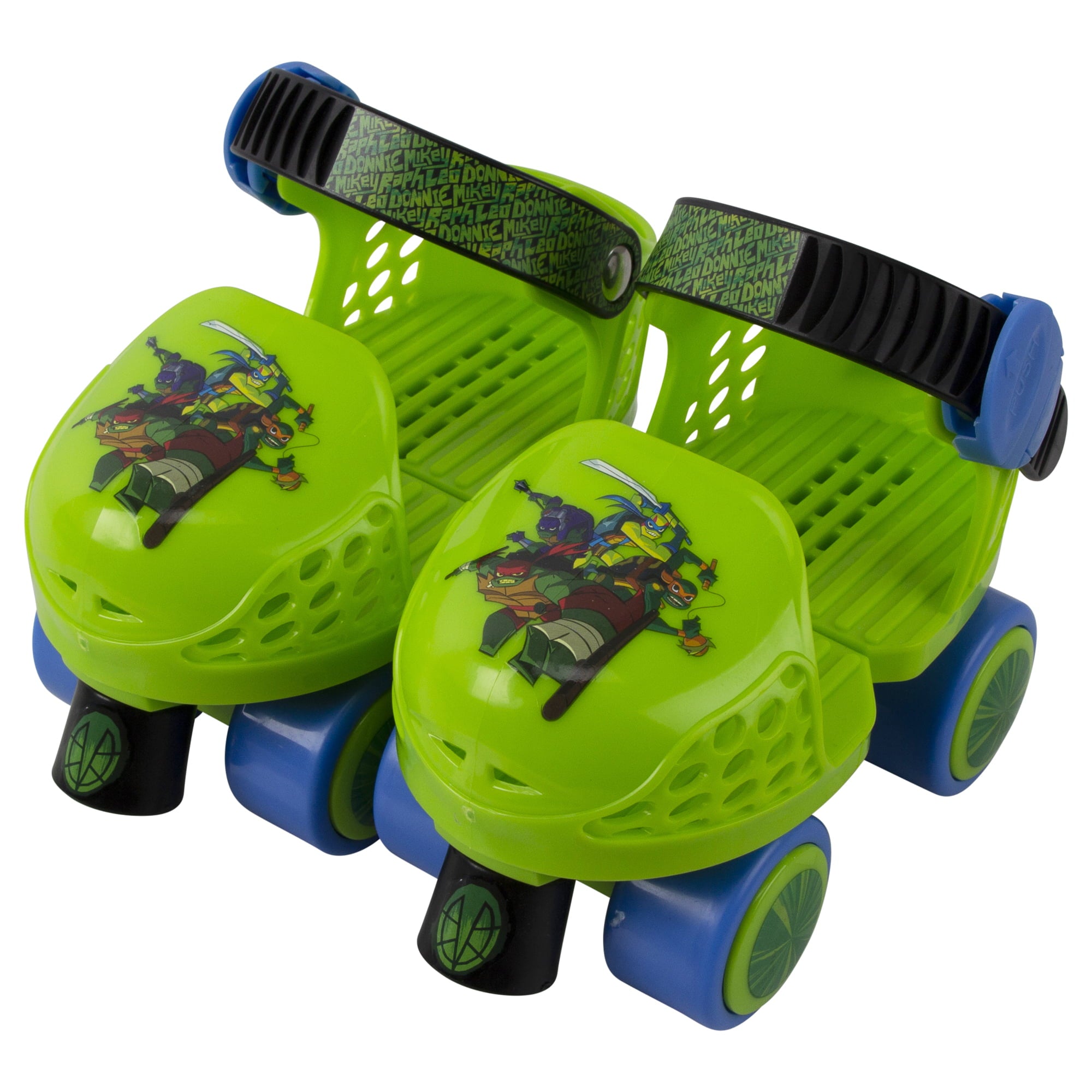 PlayWheels TMNT Kids Rollerskate Junior Size 6-12 with Knee Pads