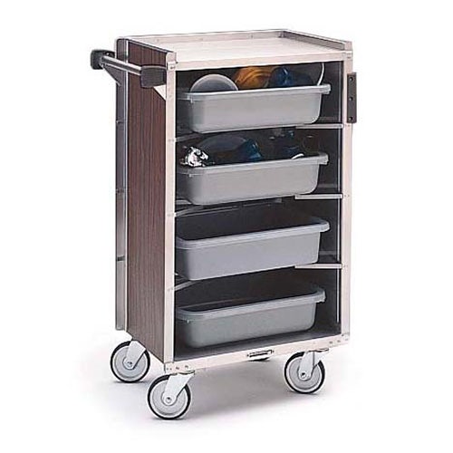 Lakeside 890 - Enclosed Stainless Steel/Vinyl Bussing Cart， 27-3/4