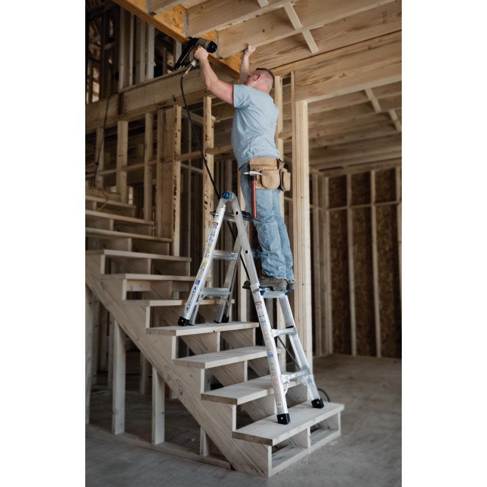 13-ft Aluminum 300-lb Telescoping Type Ia Multi-Position Ladder ;