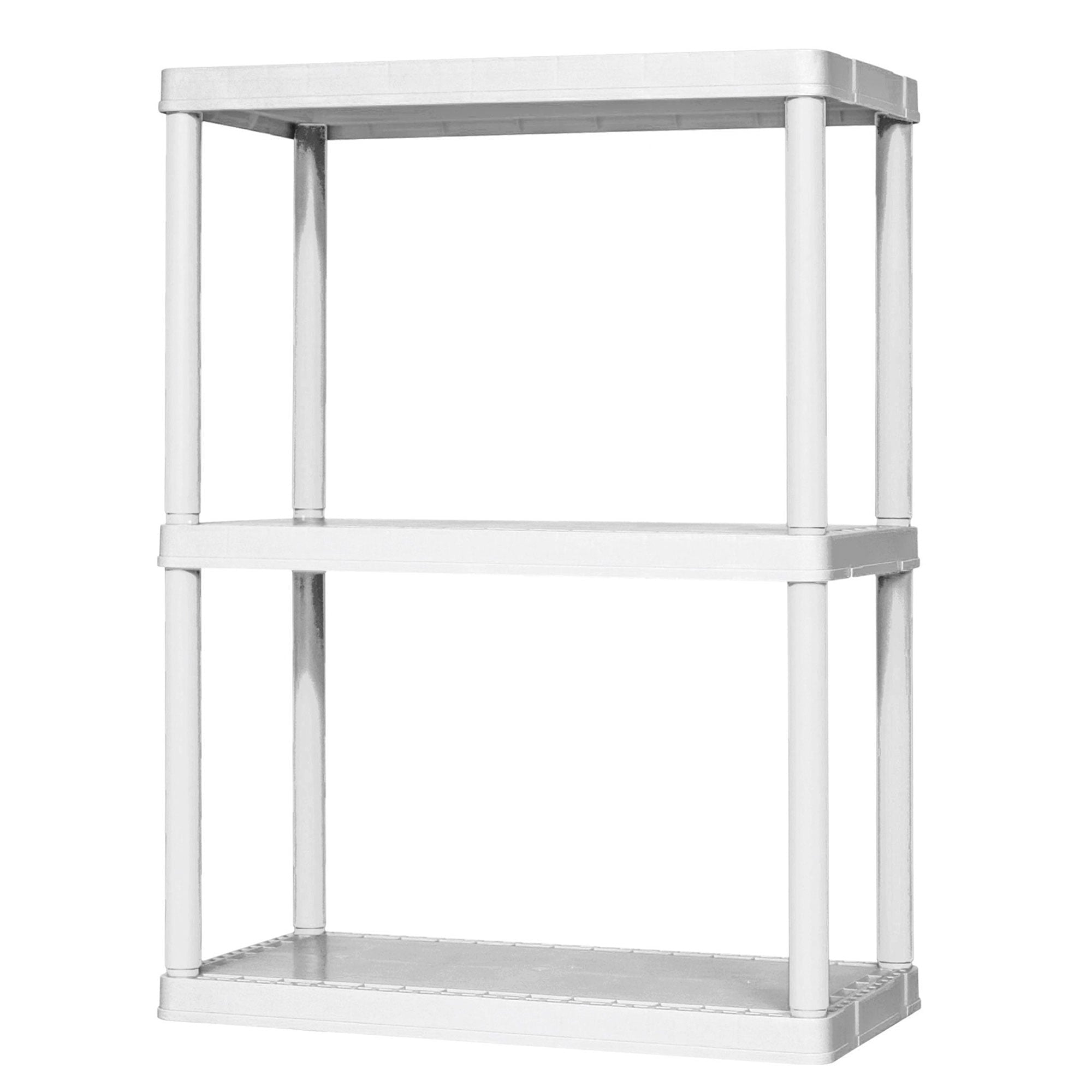 Gracious Living 3 Shelf Fixed Height Solid Light Duty Storage Unit 24 x 12 x 33