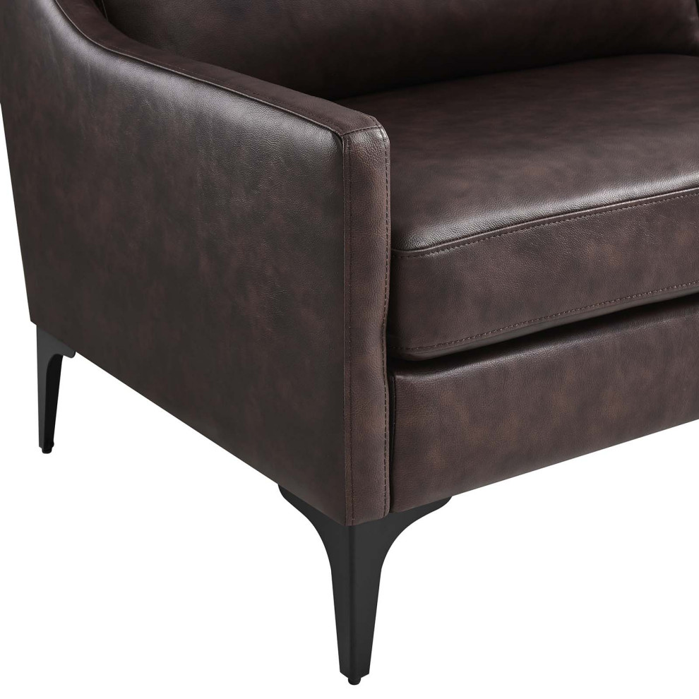 Corland Leather Sofa   Midcentury   Sofas   by Modway  Houzz