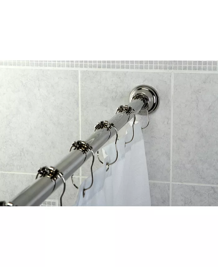 Kingston Brass 72-inch Tension Shower Rod with Decorative Flange