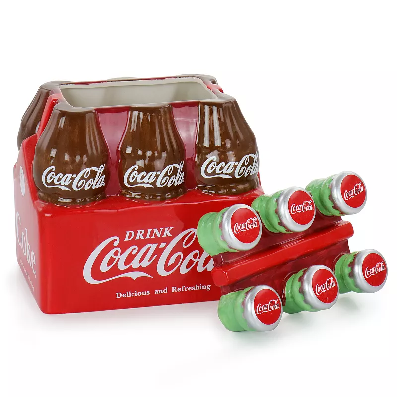 Coca-Cola Six Pack Durastone Snack Jar with Lid