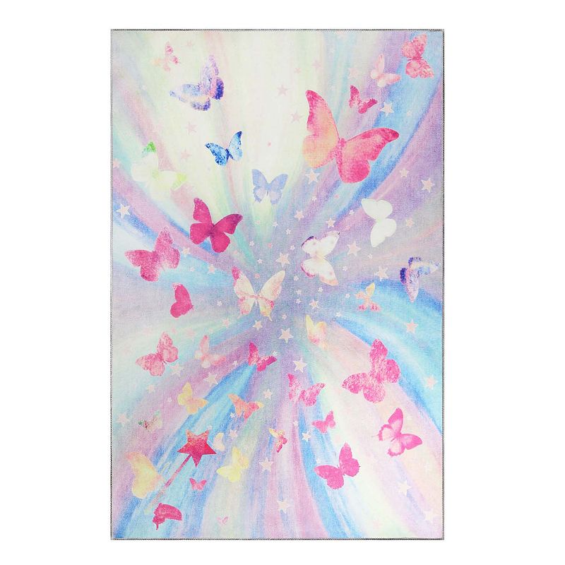 Superior Colorful Butterfly Indoor Area Rug