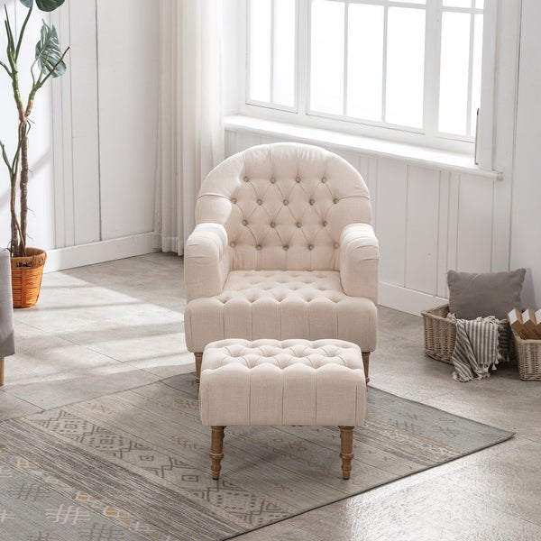 Elegant Accent Chair， Button-Tufted Upholstered Chair Set