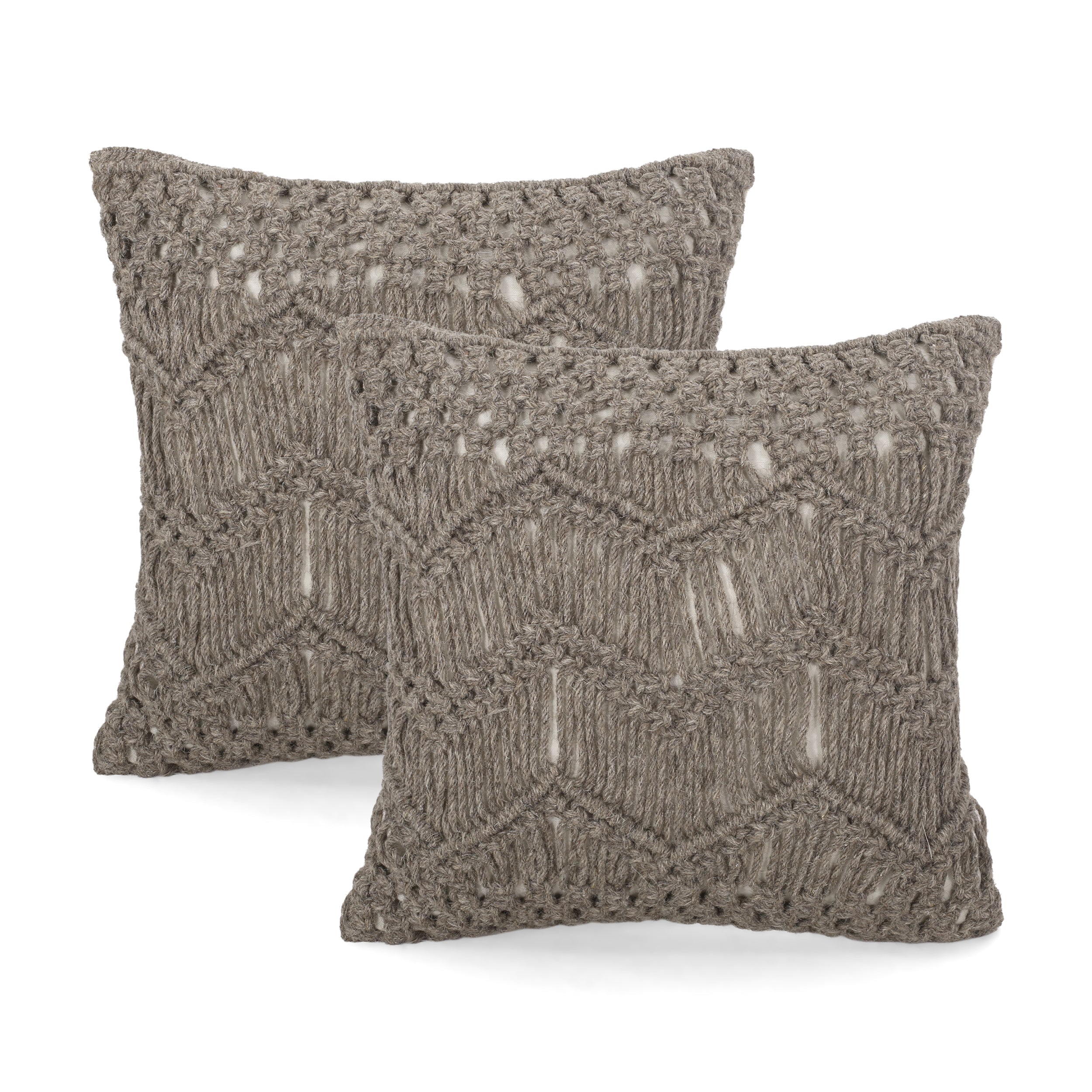 Isaiah Macrame Boho Throw Pillow