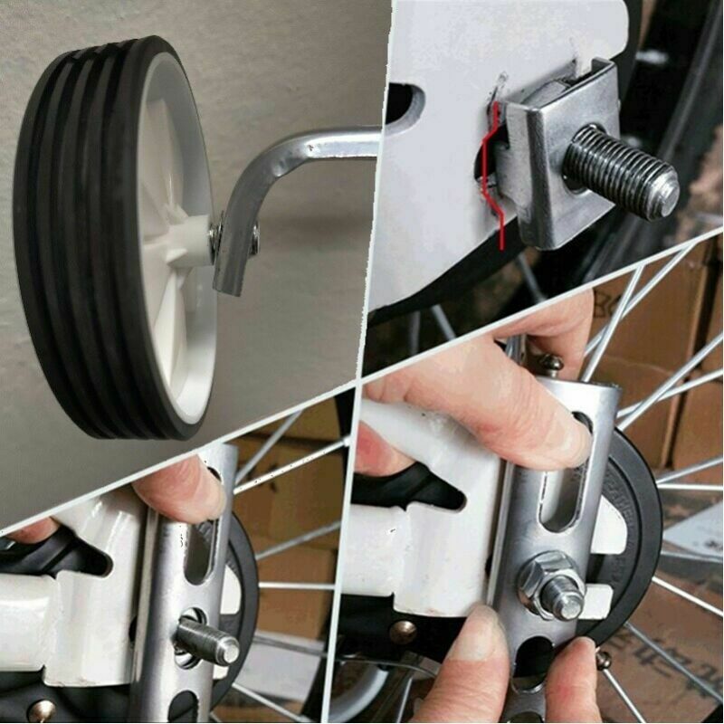 A Pair of Bicycle Mute Training Wheels for 12 14 16 18 20 inch Single Speed Bicycle stabilizer