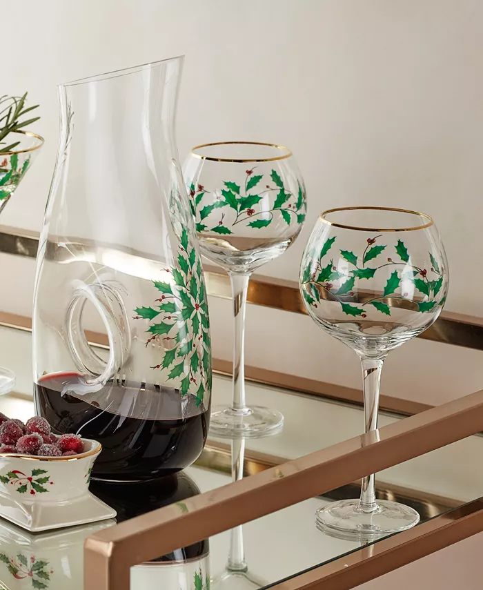 Lenox Holiday 3-Piece Decanter and Wine Glasses Set