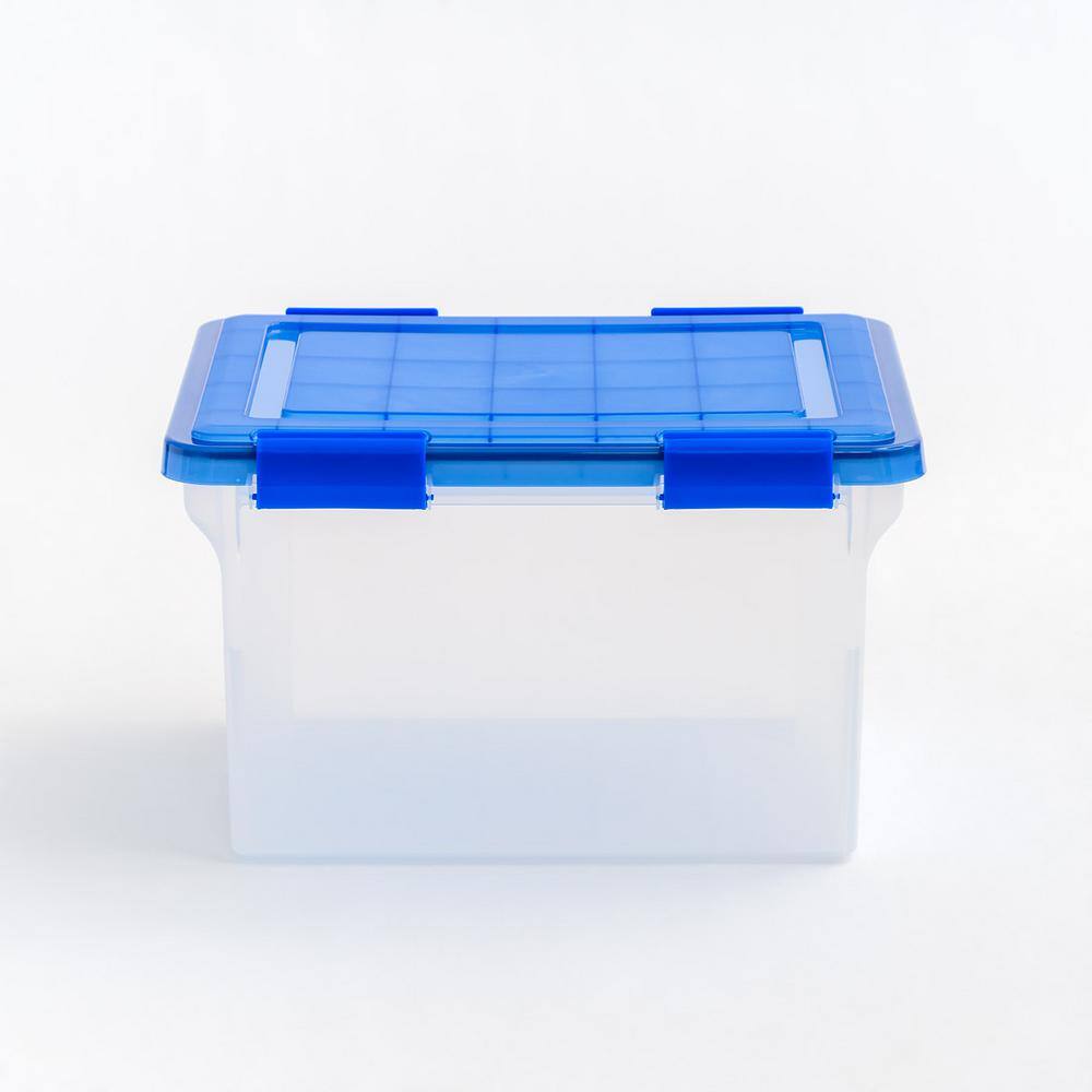 IRIS Stackable Plastic Legal File Storage Box for Letter (3-Pack) 500143