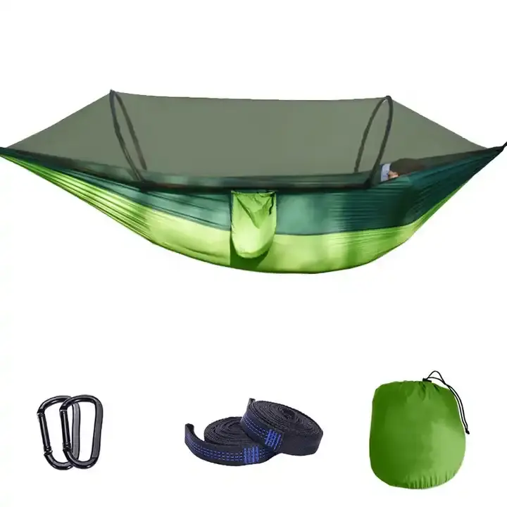 Outdoor Portable Nylon Camping Hiking Hammock With Mosquito Net