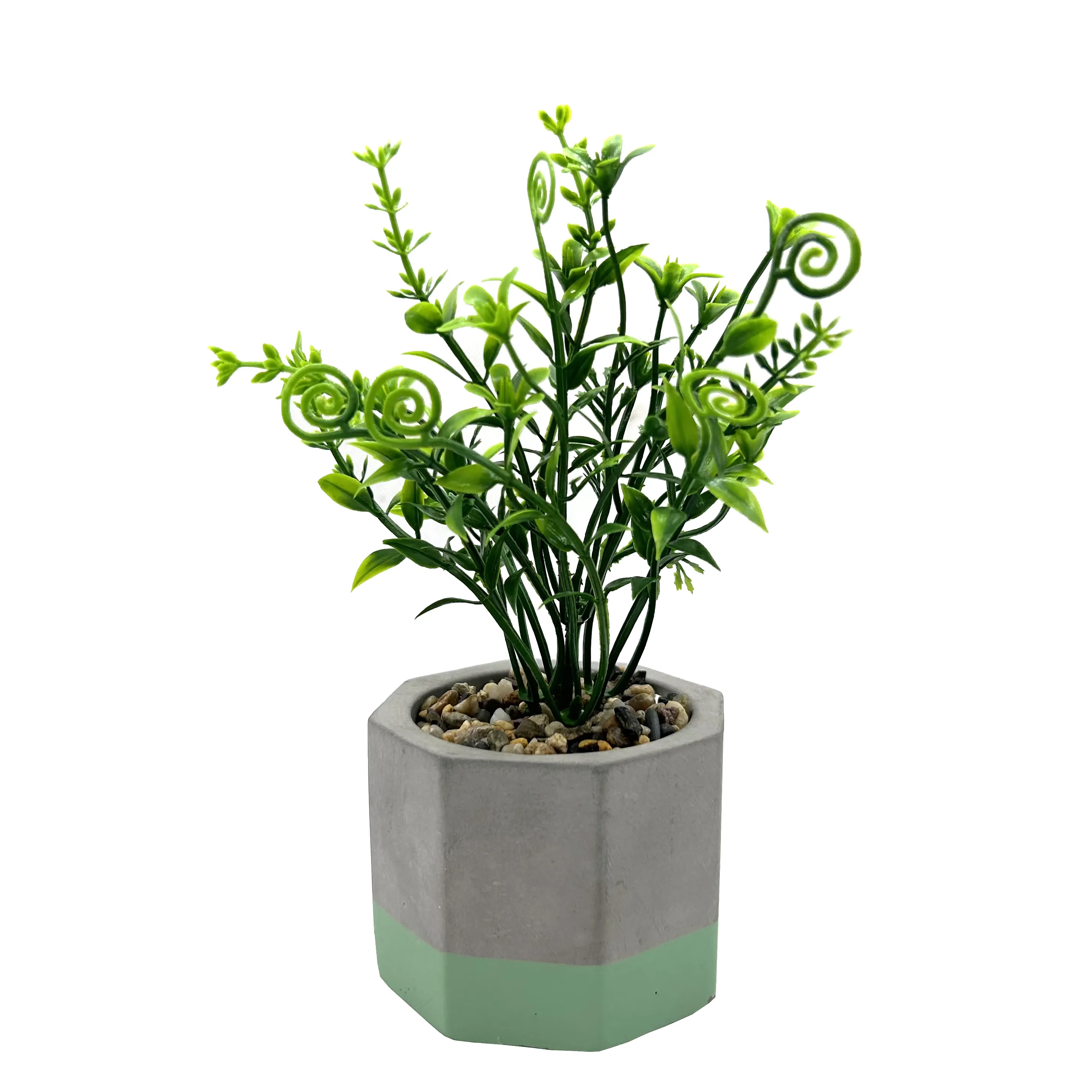 Garden Supplies Two tone Cement Artificial Flowers Plant Pots for Garden Ornaments