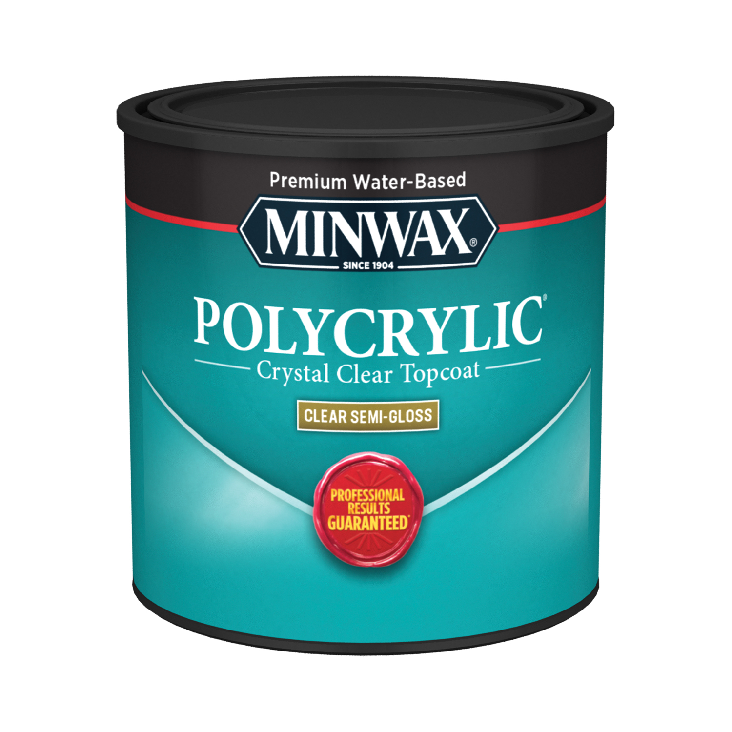 Minwax Polycrylic Semi-Gloss Crystal Clear Water-Based Polyurethane 0.5 pt