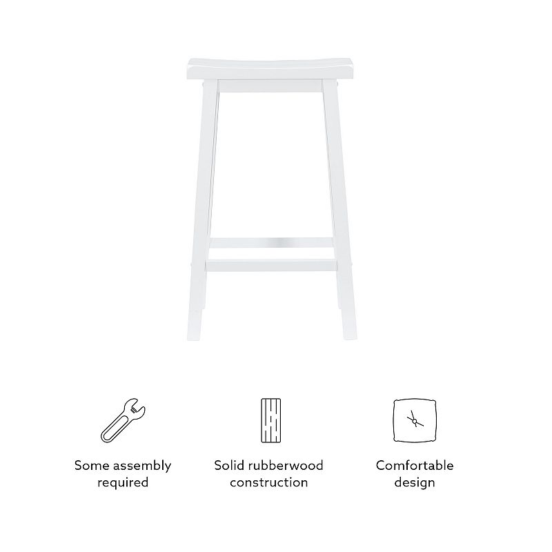 Linon Dale Saddle Bar Stool