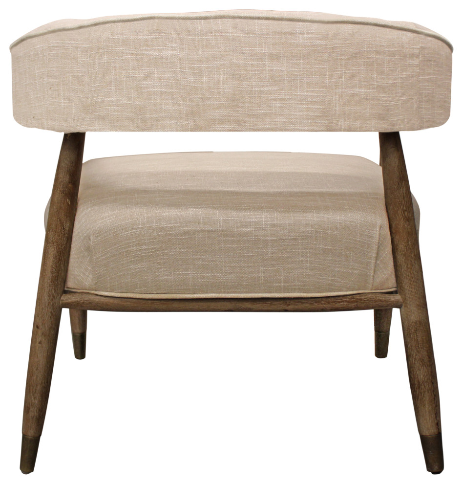 Quinn  Ivory Arm Chair   Midcentury   Armchairs And Accent Chairs   by Moti  Houzz