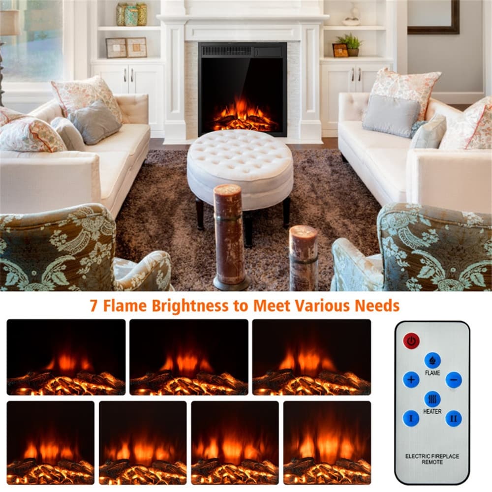 Modern Insert Freestanding 22.5 Inch Electric Fireplace