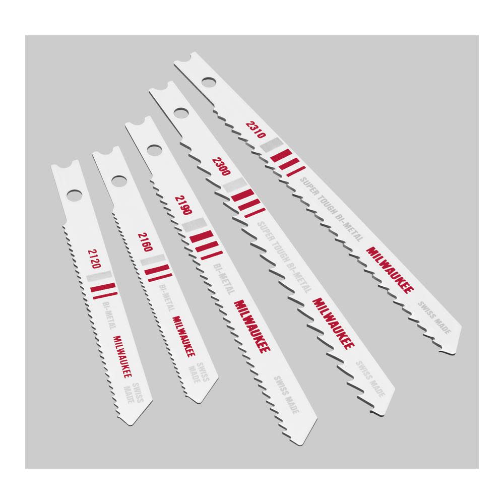 Milwaukee 5 Pc. U-Shank Jig Saw Blade Assortment 49-22-1168 from Milwaukee