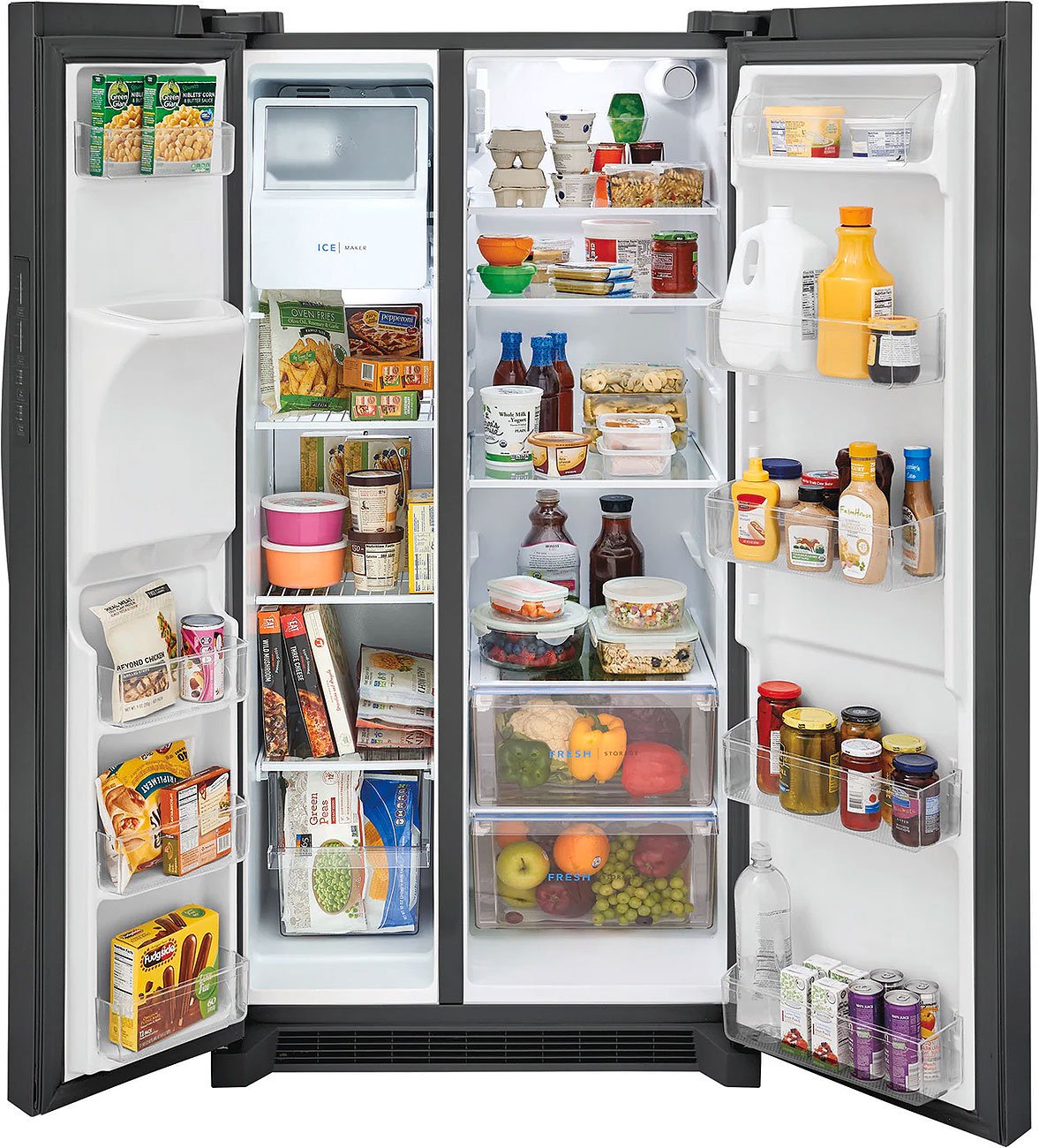 Frigidaire 25.6 Cu. Ft. Black Stainless Steel Side-By-Side Refrigerator