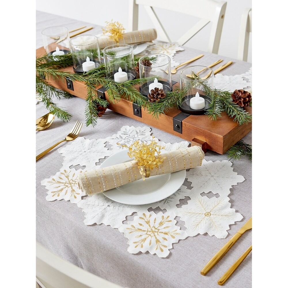 Design Imports Embroidered Snowman Kitchen Placemat Set (Set of 4)