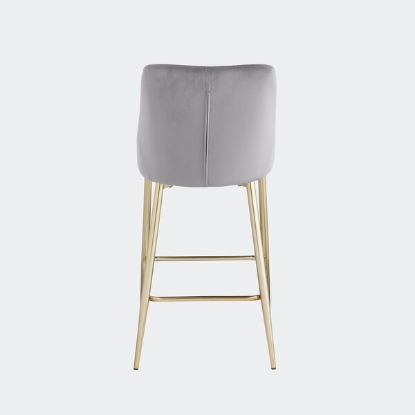 Velvet Upholstered Counter Stool