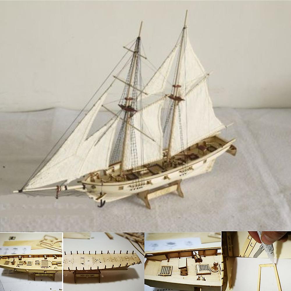 Diy Ship Assembly Model Kits Wooden Sailing Boat Scale Model Decoration Toys Gifts For Kids Adults No.211555