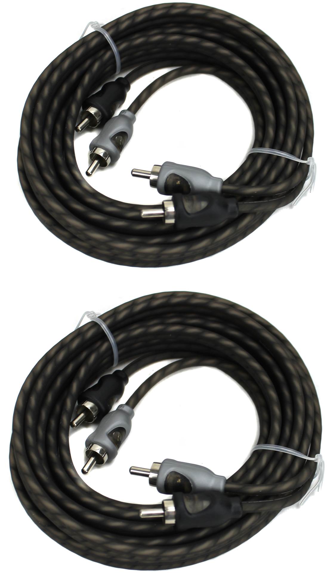 (2) Rockford Fosgate RFI-20 RFI20 20 Foot Twisted Pair OFC Car Audio RCA Cables