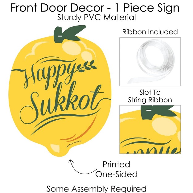 Big Dot Of Happiness Sukkot Hanging Porch Sukkah Holiday Outdoor Decorations Front Door Decor 1 Piece Sign